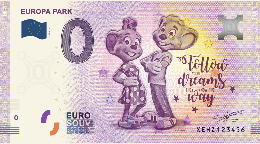 billet euro souvenir europa park ed edda dreams europa park boutique en ligne billet euro souvenir europa park ed edda dreams