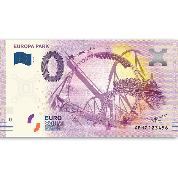 Europa-Park Euro Souvenir banknote rollercoasters 2019