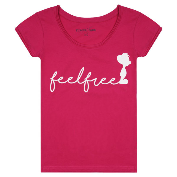Damen T-Shirt "feel free" pink