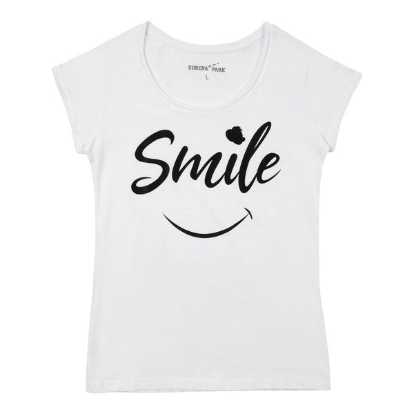 Damen T-Shirt "Smile" weiß