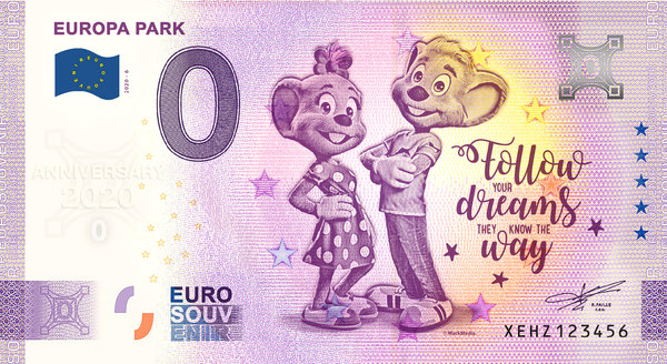 Billet Euro souvenir "Anniversary 2020" Ed&Edda dreams