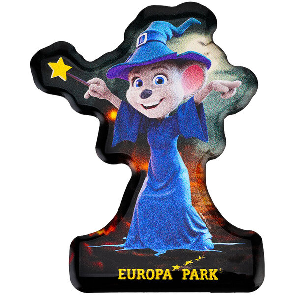 Halloween Magnet Edda as a Witch in a Blue Robe