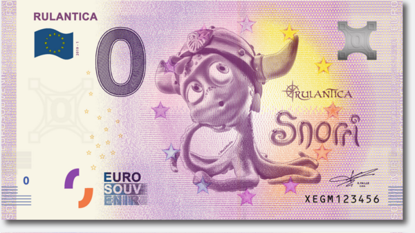 Europa-Park Euro – souvenir banknote Snorri 2019