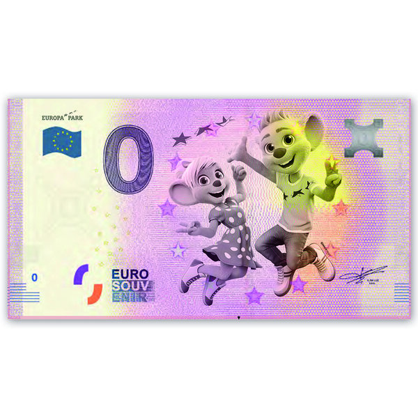 Billet Euro souvenir Europa-Park Ed & Edda
