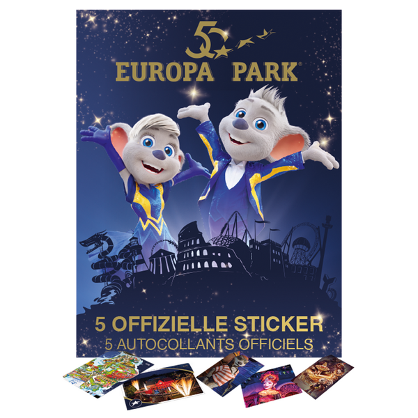 Pré-commande: 5 Stickers collector 50 ans d’Europa-Park