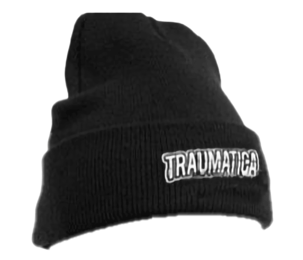 Traumatica Embroidered Knitted Beanie Hat