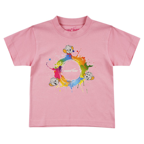 Children\'s colourful t-shirt Ed Euromaus rose