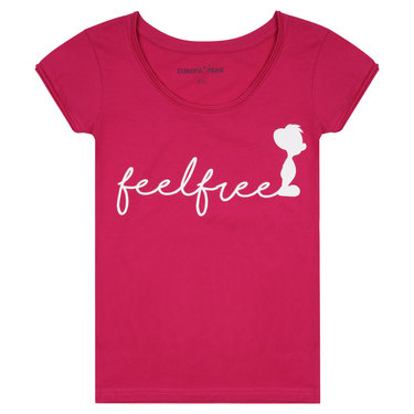 T-shirt Femmes "feel free" rose