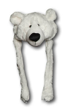 Bonnet en peluche ours polaire