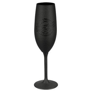 Champagne glass matte black Europa-Park stamp