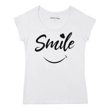 T-shirt Femmes "Smile" blanc