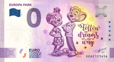 Billet Euro souvenir Europa-Park grand huit - Europa-Park Boutique