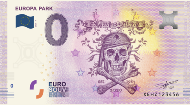 Europa-Park Euro – souvenir banknote Piraten in Batavia