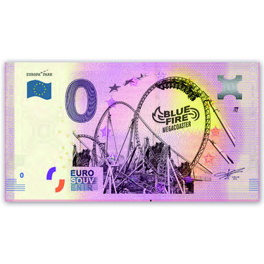 Billet Euro souvenir Europa-Park Blue Fire