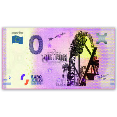Billet Euro souvenir Europa-Park avec imprimé Voltron Nevera