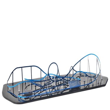 blue fire Megacoaster miniature model