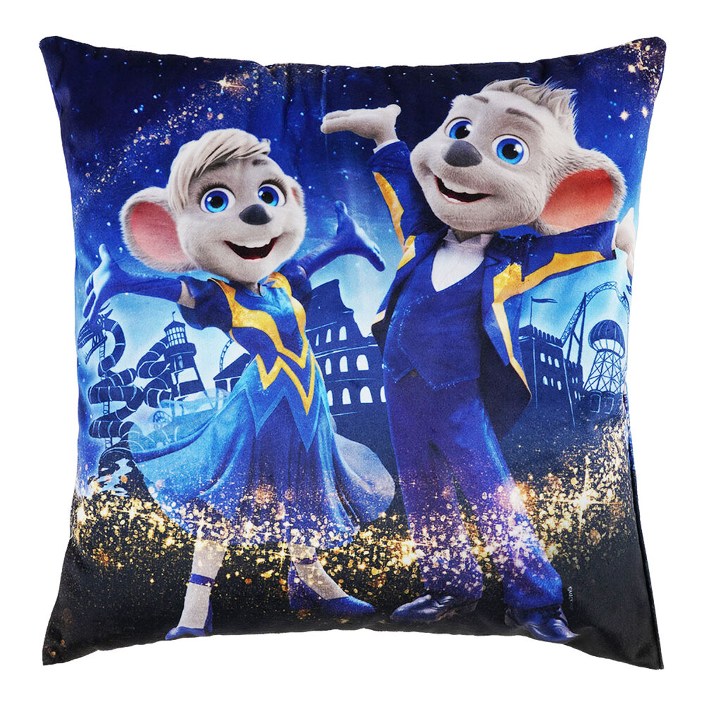 Cushion: Silhouette of the Europa-Park Resort / Ed & Edda partying